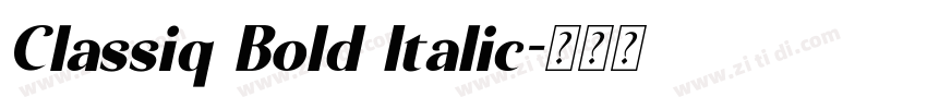 Classiq Bold Italic字体转换